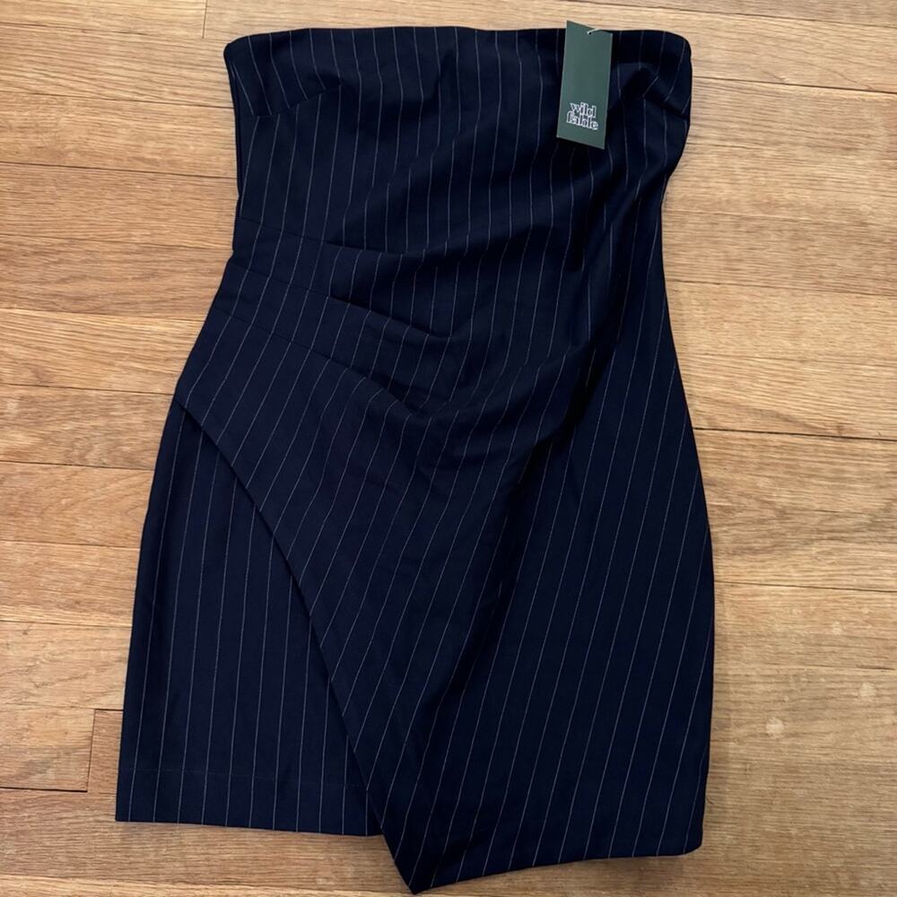 NWT Wild Fable stripe strapless ruched mini sheath dress juniors size small
b50